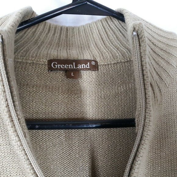 Greenland Mens Sweater 1/4 zip Pullover L Wool - Picture 4 of 6